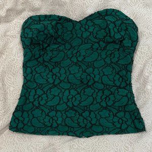Women's Medium Pins & Needles Urban Outfitters Green Strapless Top